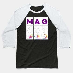 MAG Rainbow and white Baseball T-Shirt